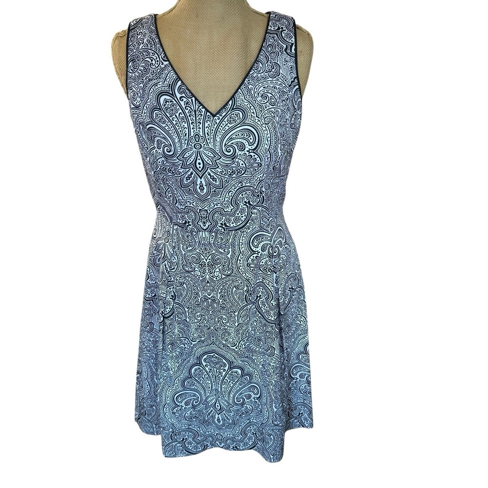 Paisley Print Sleeveless V Neck Dress 90s inspired Girly Romantic Size 0